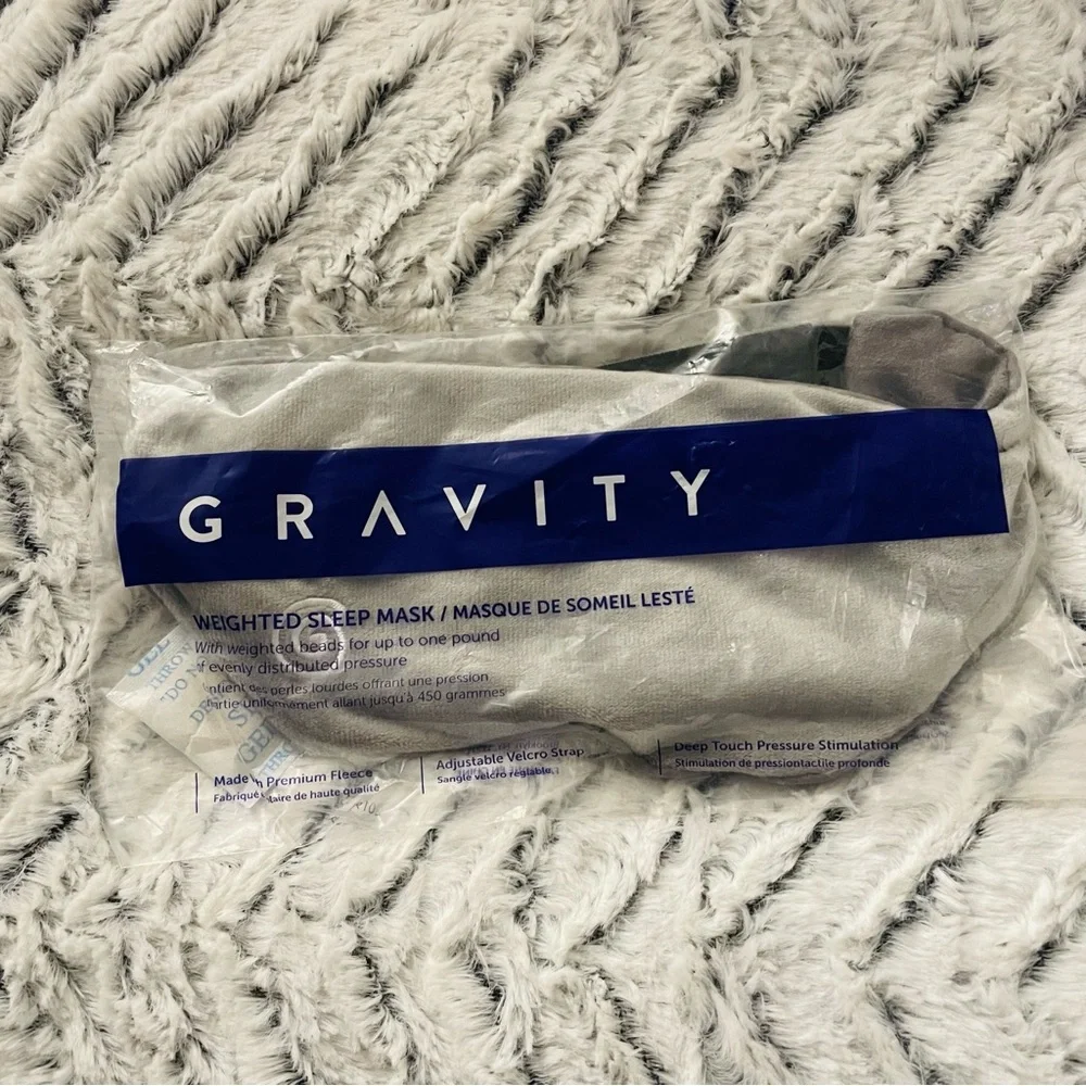 Gravity Weighted Sleep Mask Gray — NWOT